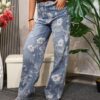 Jeans fantasia fiori