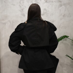 Trench Cropped con Cintura